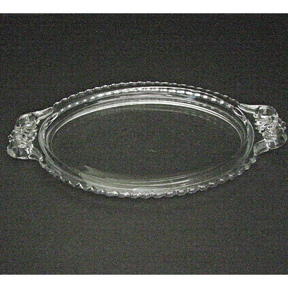 Duncan Miller Cream Sugar Glass Tray Pall Mall 7" Tray Only Mid Century Vtg